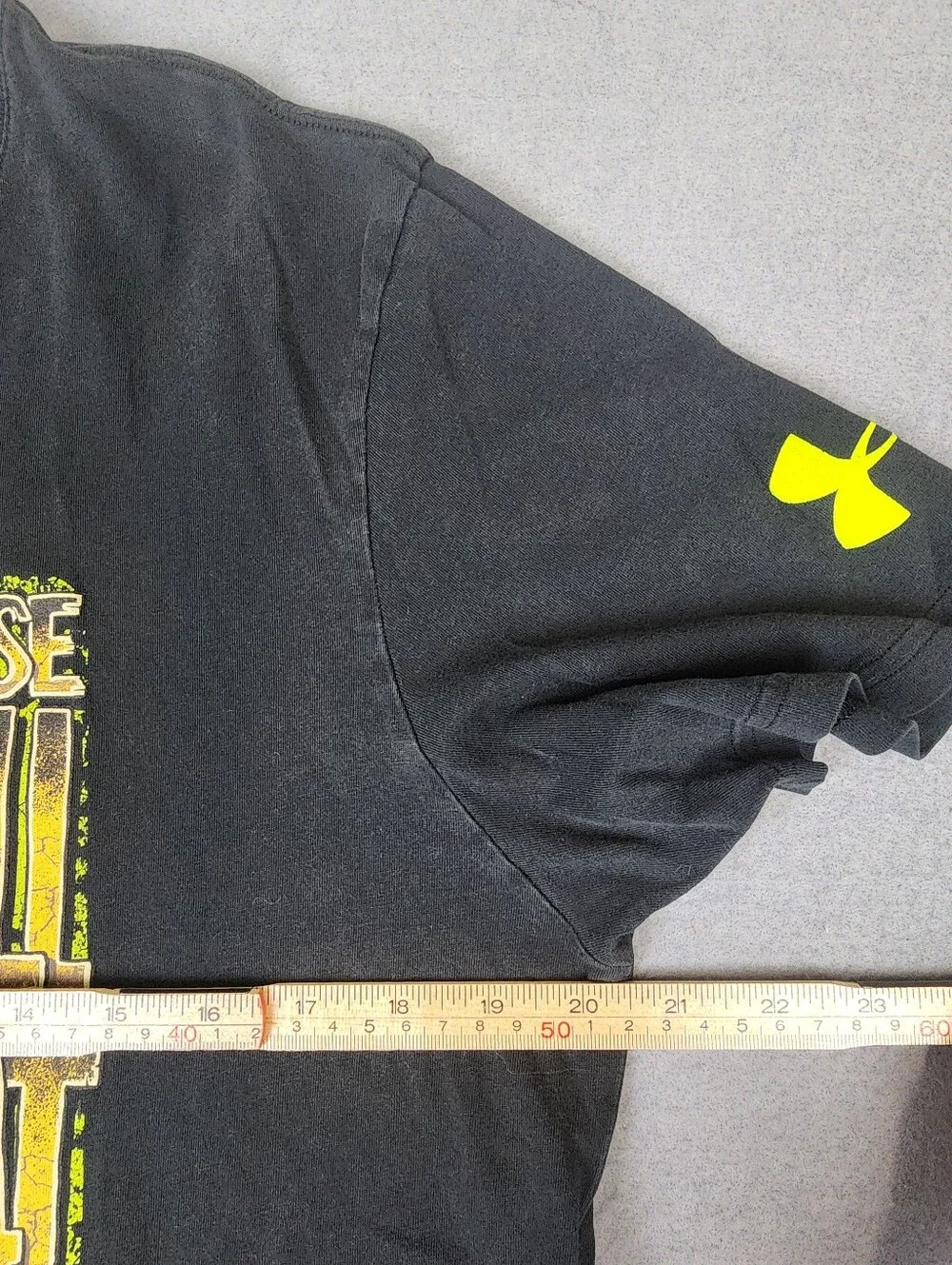 Under Armour Black Graphic Tee with Yellow-Green Phil Robertson Artwork